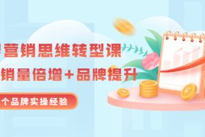 （3001期）无界营销思维转型课：1000个品牌实操经验，助你销量倍增（20节视频）