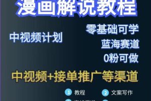 漫画解说保姆级教程,彻底解决版权问题,轻松月入上万