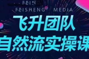 飞升团队课程自然流实操课,抖音半无人起号主播间搭建教学