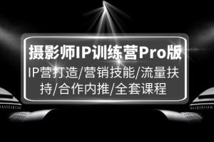 (11899期)摄影师IP训练营Pro版,IP营打造/营销技能/流量扶持/合作内推/全套课程