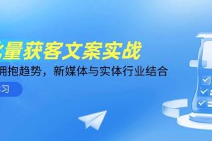 （14814期）AI批量获客文案实战，普通人拥抱趋势，新媒体与实体行业结合