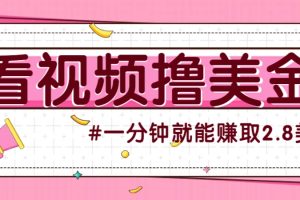 国外无脑看直播撸美金项目，多账号操作，可收益放大，每分钟最高赚取2.8美元！