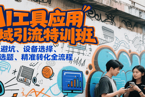 AI工具应用私域引流特训班，规则避坑、设备选择、爆款选题、精准转化全流程