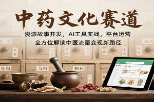 中药文化赛道：溯源故事开发，AI工具实战，平台运营，全方位解锁中医流量变现新路径