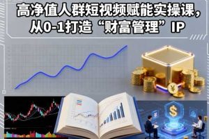 高净值人群短视频赋能实操课，从0-1打造“财富管理”IP