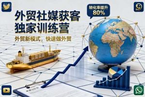外贸社媒获客独家训练营，外贸新模式，快速做外贸