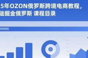 2025年OZON俄罗斯跨境电商教程,0基础掘金俄罗斯