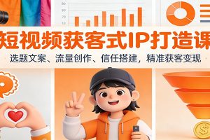 短视频获客式IP打造课：选题文案、流量创作、信任搭建，精准获客变现