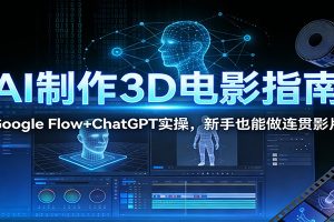 AI制作3D电影指南：Google Flow+ChatGPT实操，新手也能做连贯影片