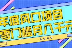 每年节假日年底风口项目,新人小白也能上手,零成本零门槛月入1w+(附渠道)【揭秘】