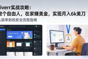 Fiverr实战攻略，做个自由人，在家賺美金，实现月入6k美刀