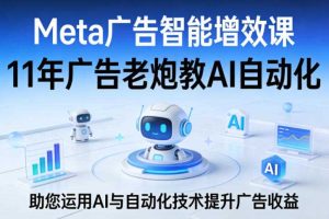 Meta广告智能增效课，11年广告老炮教AI自动化，助您运用AI与自动化技术提升广告收益