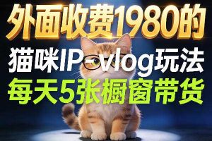 宠物赛道猫咪IP-vlog玩法,26条视频涨粉29W,每天5张橱窗带货拆解