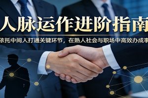 付费文章：人脉运作进阶指南，依托中间人打通关键环节，在熟人社会与职场中高效办成事
