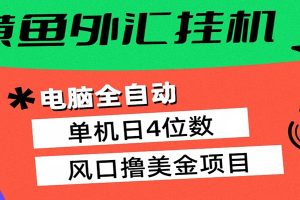 黄鱼外汇挂机:全自动赚美金、自动交易、风口项目