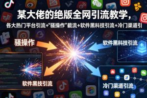 某大佬的绝版全网引流教学，各大热门平台引流+”骚操作”截流+软件黑科技引流+冷门渠道引流等