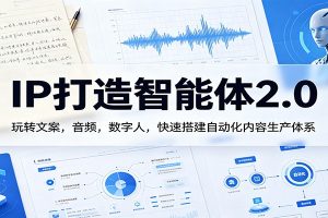 IP打造智能体2.0：玩转文案，音频，数字人，快速搭建自动化内容生产体系