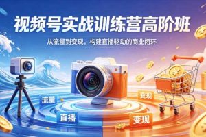 视频号实战训练营高阶班，从流量到变现，构建直播驱动的商业闭环（26年4月）