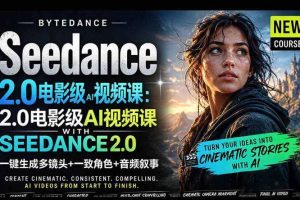 字节跳动的Seedance 2.0 AI电影视频生成制作教程,一键生成多镜头+一致角色+音频叙事-中英字幕