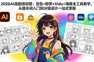 (18607期)2026AI漫剧培训营:豆包+即梦+Vidu+海螺全工具教学,从提示词入门到分镜设计一站式掌握