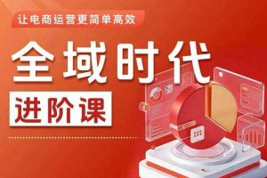 全域时代进阶课,更简单高效的全域投放实操,让电商运营更简单高效(更新)