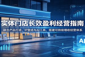 实体门店长效盈利经营指南:融合产品打造、IP塑造与AI工具,搭建可持续增收经营体系