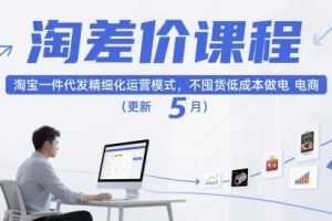 淘差价课程，淘宝一件代发精细化运营模式，不囤货低成本做电商（更新26年6月）