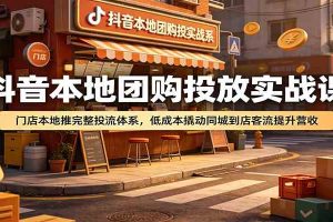 抖音本地团购投放实战课:门店本地推完整投流体系,低成本撬动同城到店客流提升营收