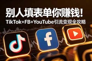 (19018期)别人填表单你赚钱!TikTok+FB+YouTube 引流变现全攻略【原创双语字幕】