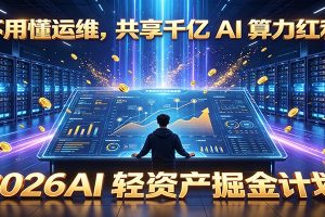 不用懂运维,共享千亿 AI 算力红利,2026AI 轻资产掘金计划