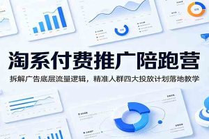 淘系付费推广陪跑营:拆解广告底层流量逻辑,精准人群四大投放计划落地教学